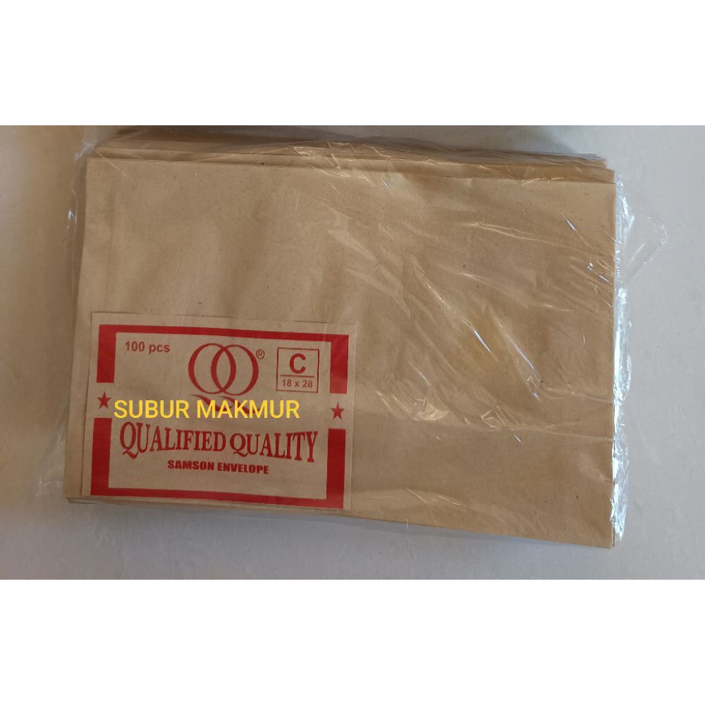 

Amplop Coklat SAMSON (C) ukuran 18 cm x 28 cm