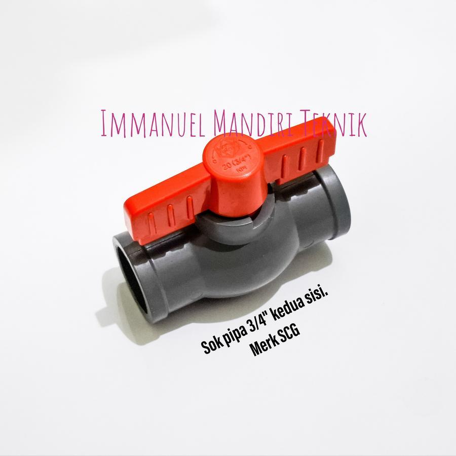Ball valve 3/4 merk SCG pvc / Stop kran 3/4 SCG pvc