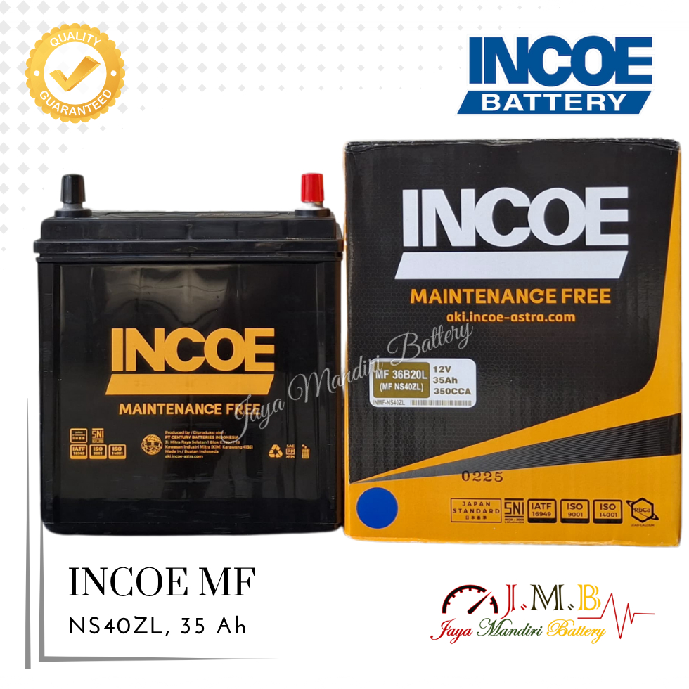 Aki Mobil Incoe NS40ZL Aki Kering Jazz, Mobilio, Agya, Ayla, Sigra