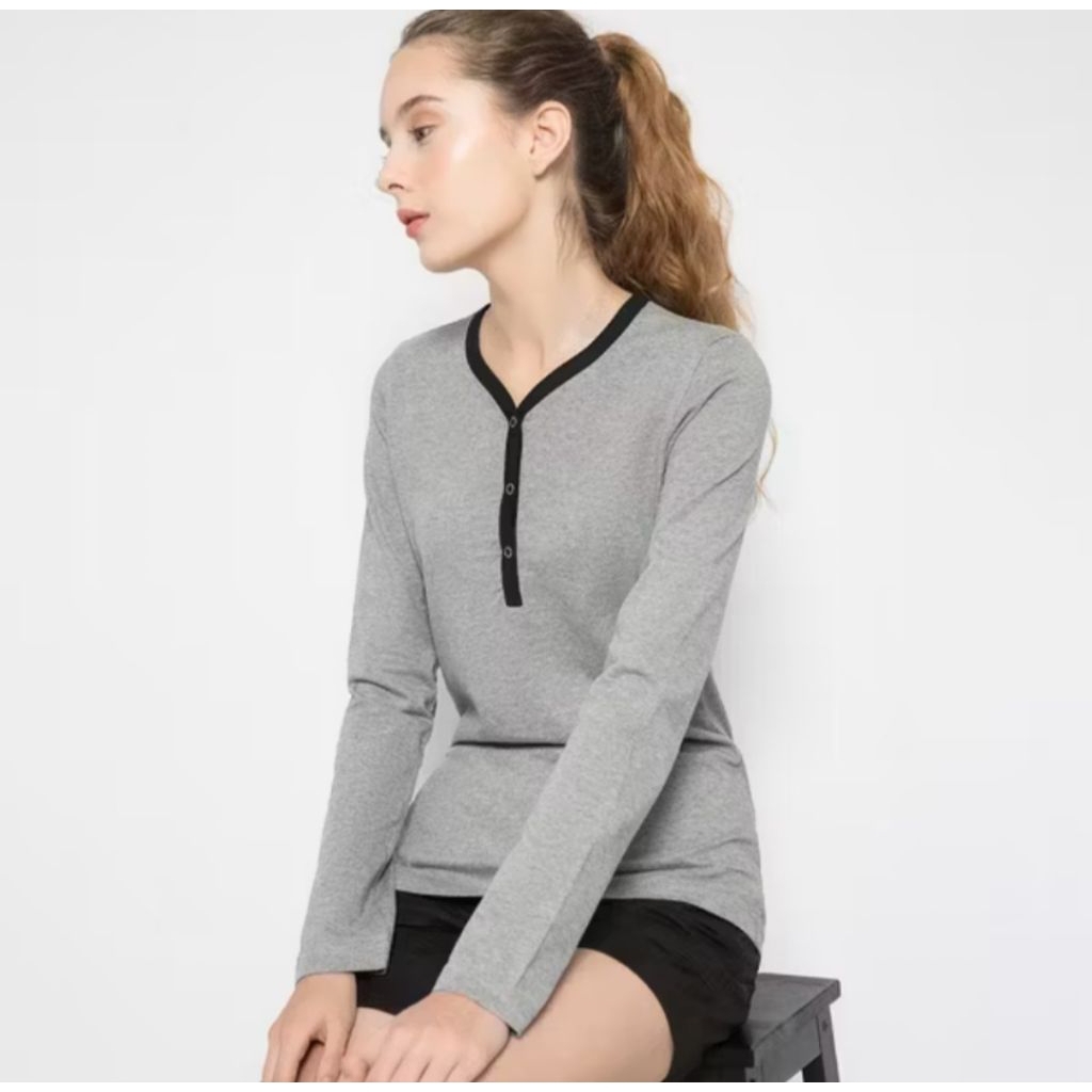 Kaos kasual wanita LGS lengan panjang