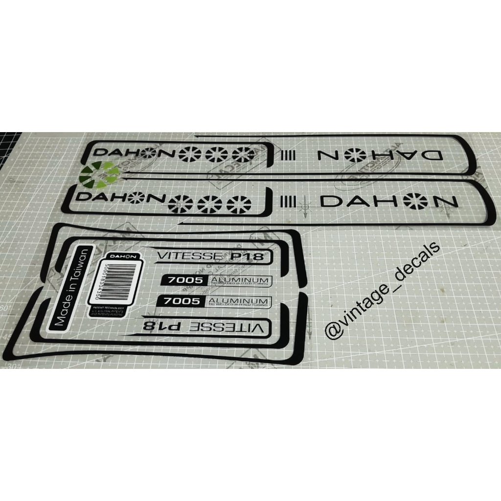 sticker decals sepeda DAHON vitesse d7 p18 vitese vittese