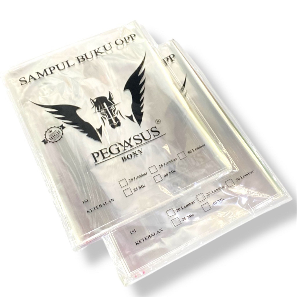 

SAMPUL BUKU OPP LEM PLASTIK BOXY ISI 20 LEMBAR PEGASUS