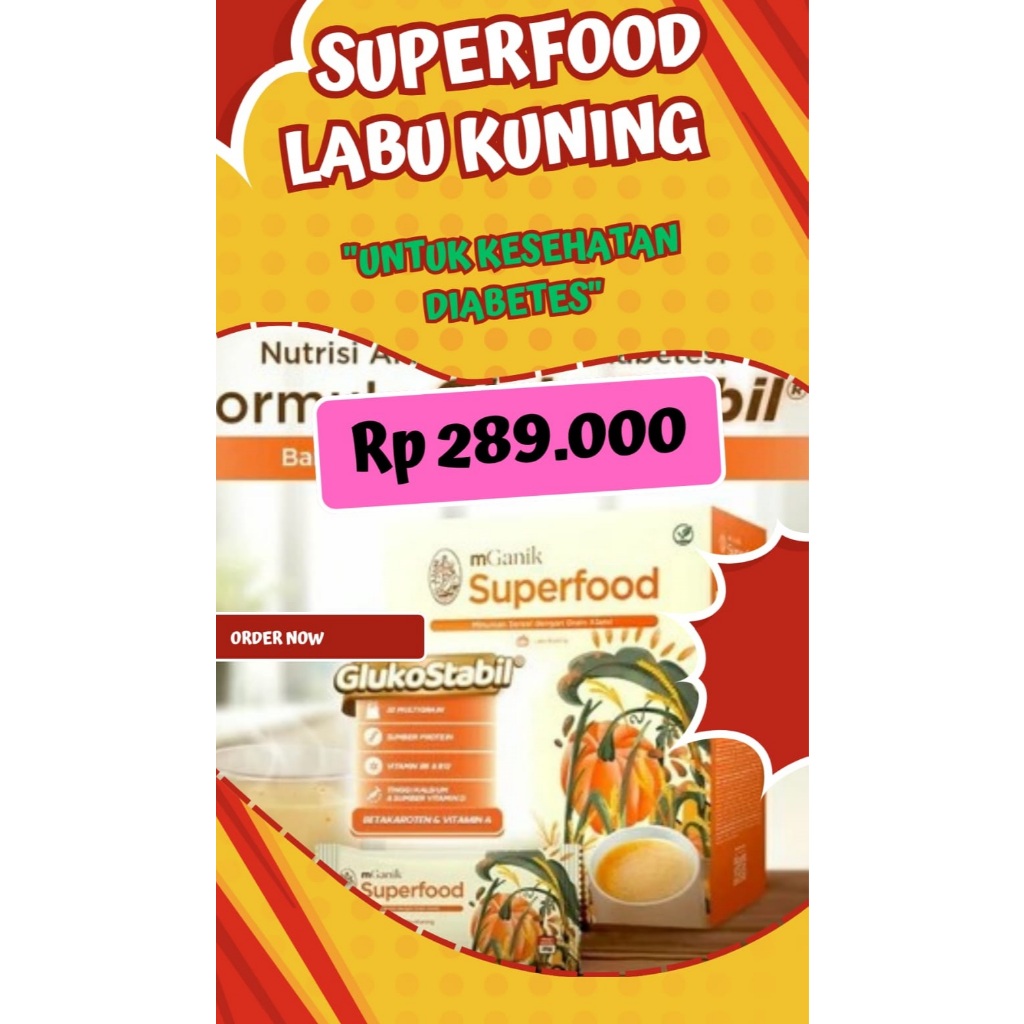 

Suplemen Mganik Superfood Labu Kuning Untuk DIABETES 1 Box 20 Bungkus Dikirim dari Banjarmasin
