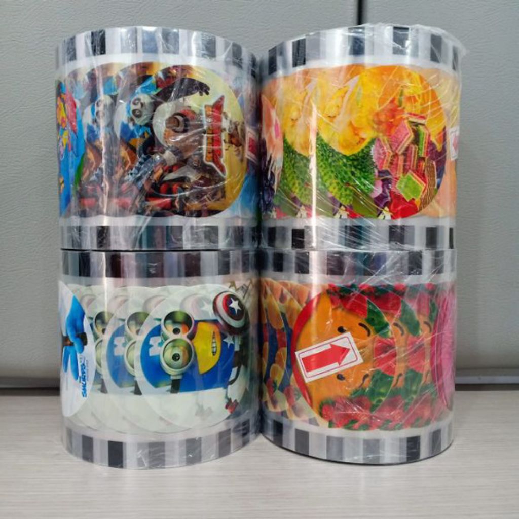 PLASTIK LID CUP SEALER / PLASTIK SEALER CUP MOTIF BUAH