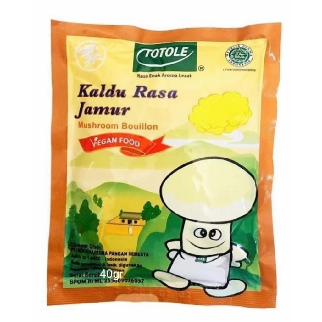 

totole/ kaldu rasa jamur / kaldu jamur / micin vegan 40gr 80gr
