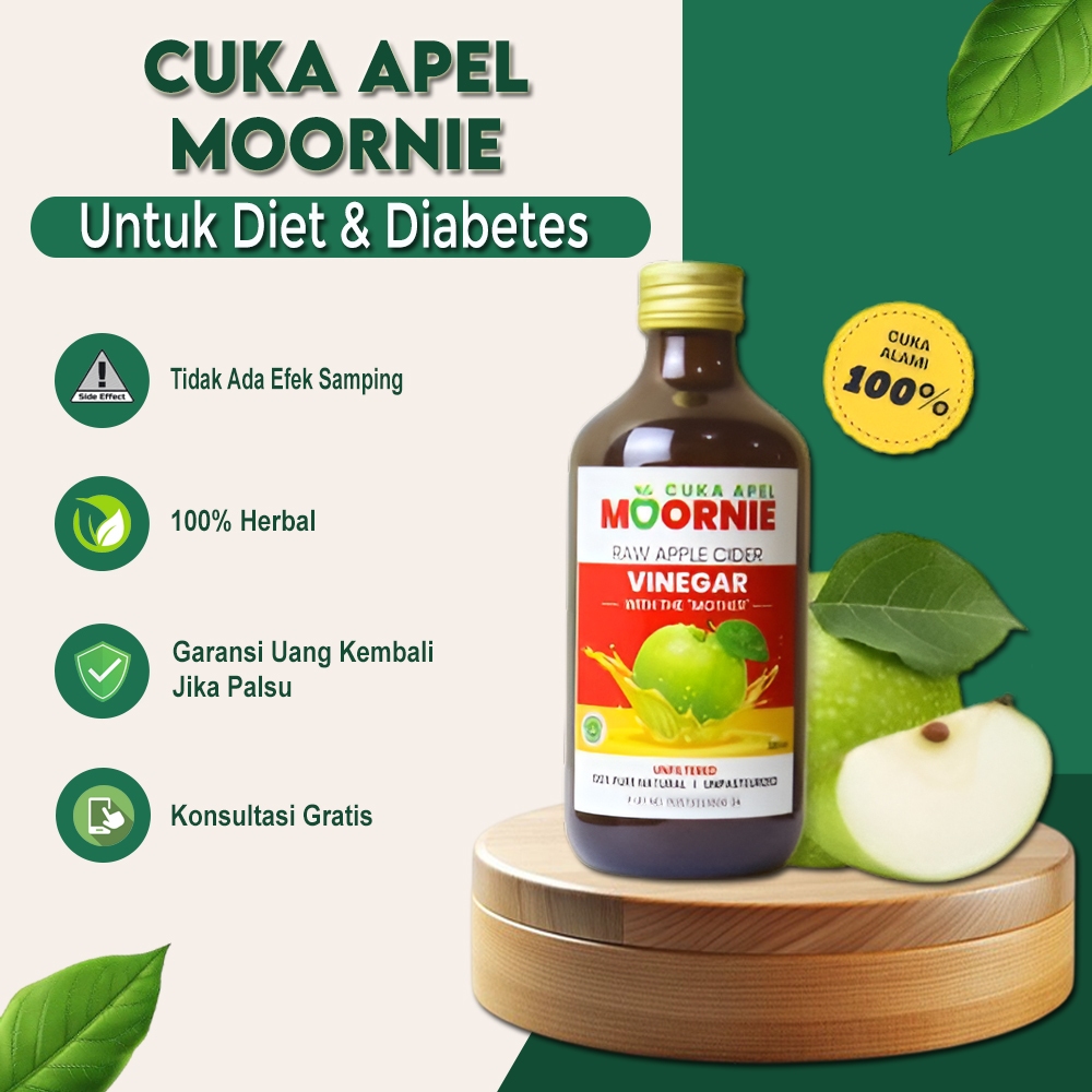 

Moornie Cuka Apel Original Untuk Kesehatan | Cuka Apel Untuk Diet - 1 Botol