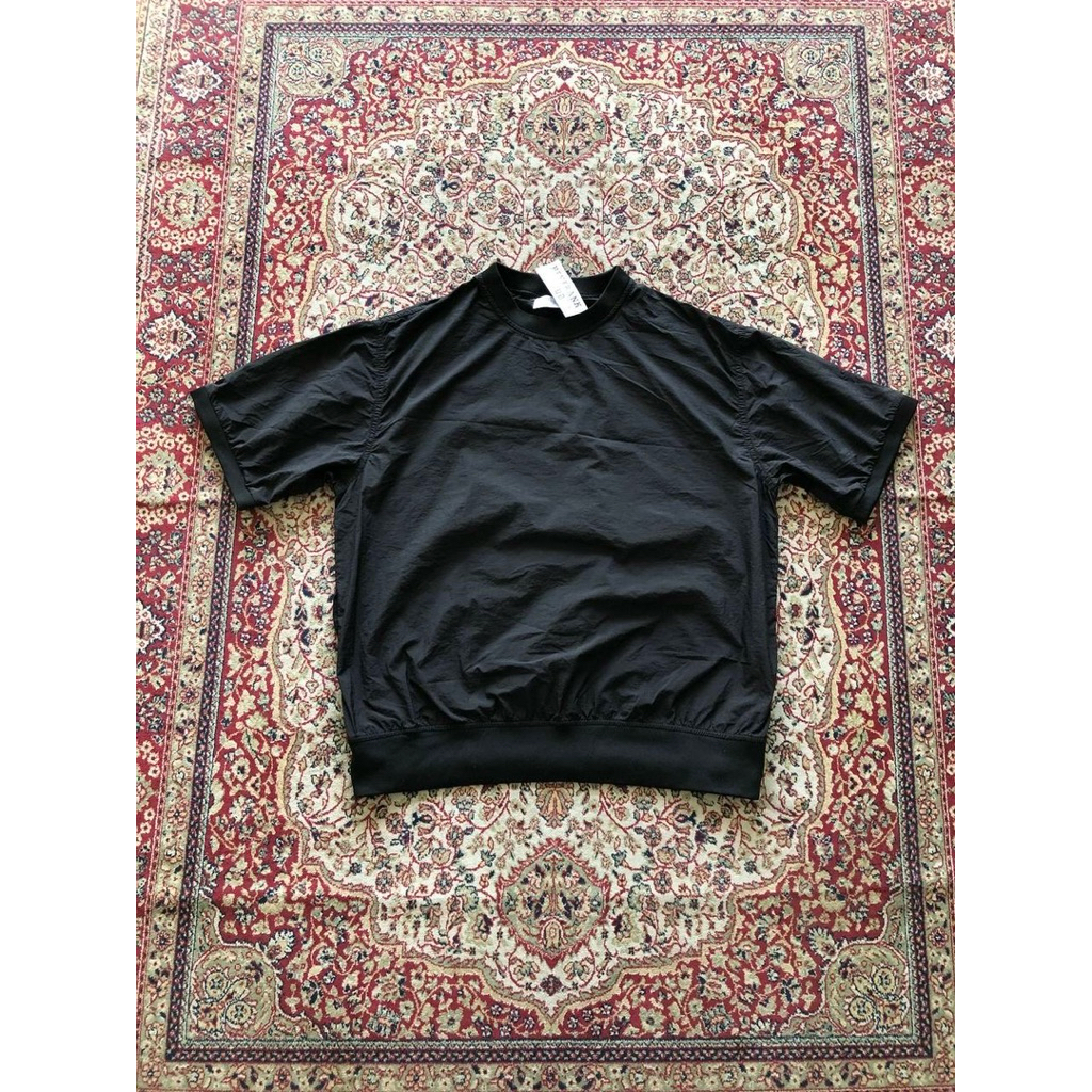 Partimento nylon pullover short sleeve overshirt jacket F685