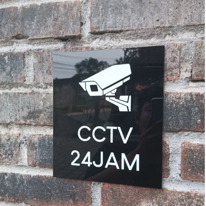 sign akrilik / akrilik / CCTV 24 JAM