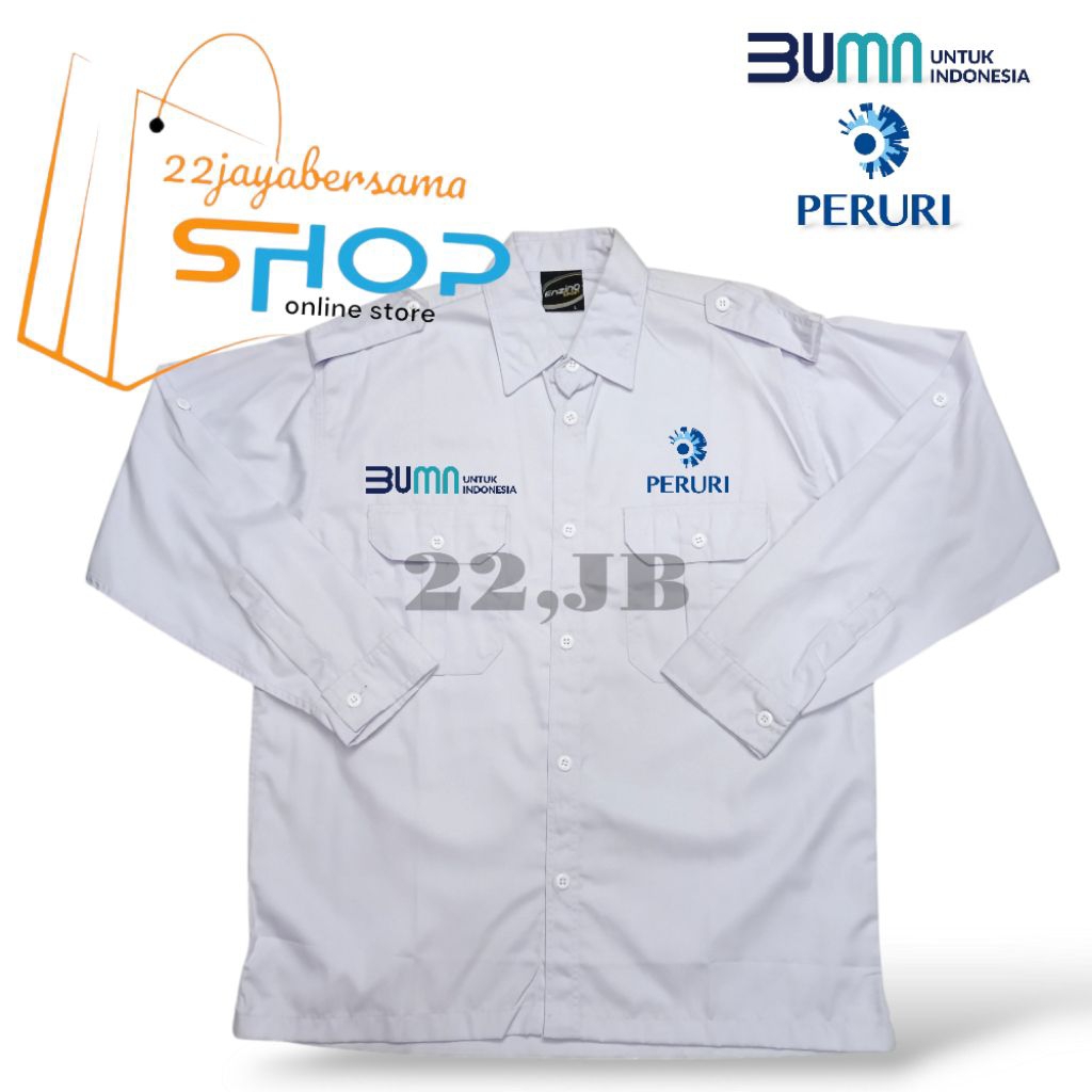 Kemeja PERURI • Baju Bumn peruri • Seragam Peruri bordir