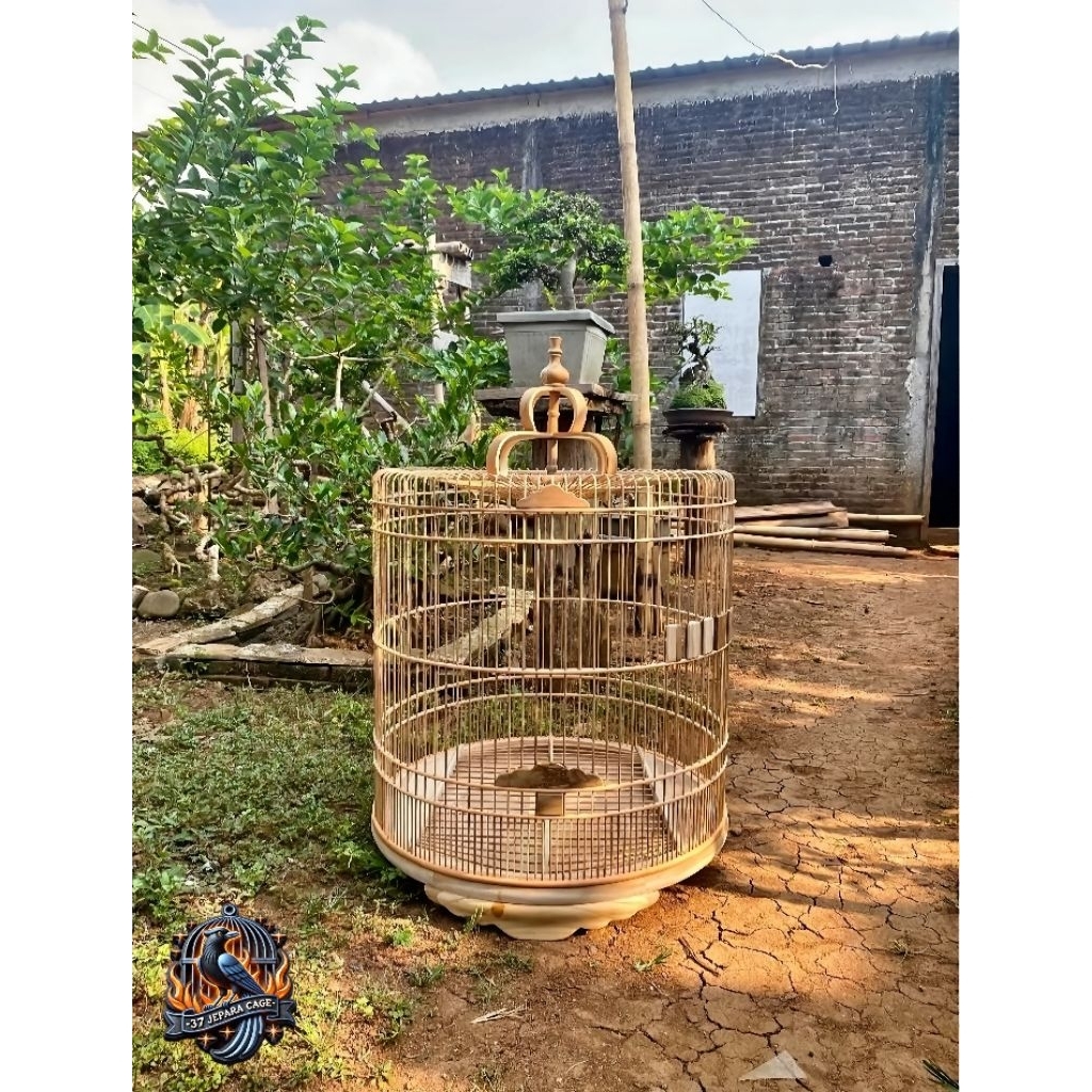 sangkar murai no.2 bahan jati mentah