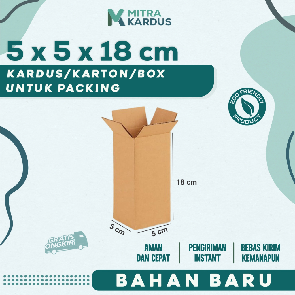 

kardus packing 5x5x18 cm / box karton corrugated single wall premium / Box Packing packing online