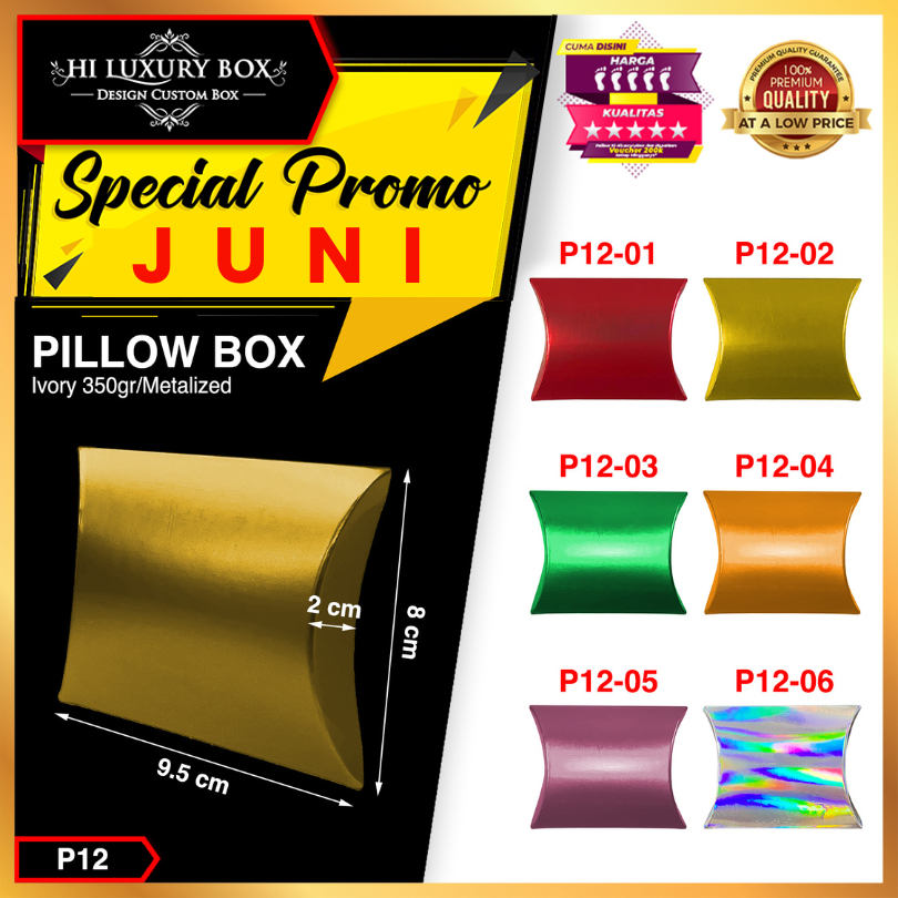 

Pillow box - Kotak souvenir - Gift box ulang tahun anak P12