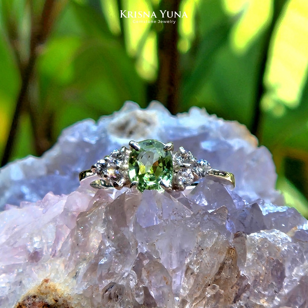 Natural Green Tourmaline Ring