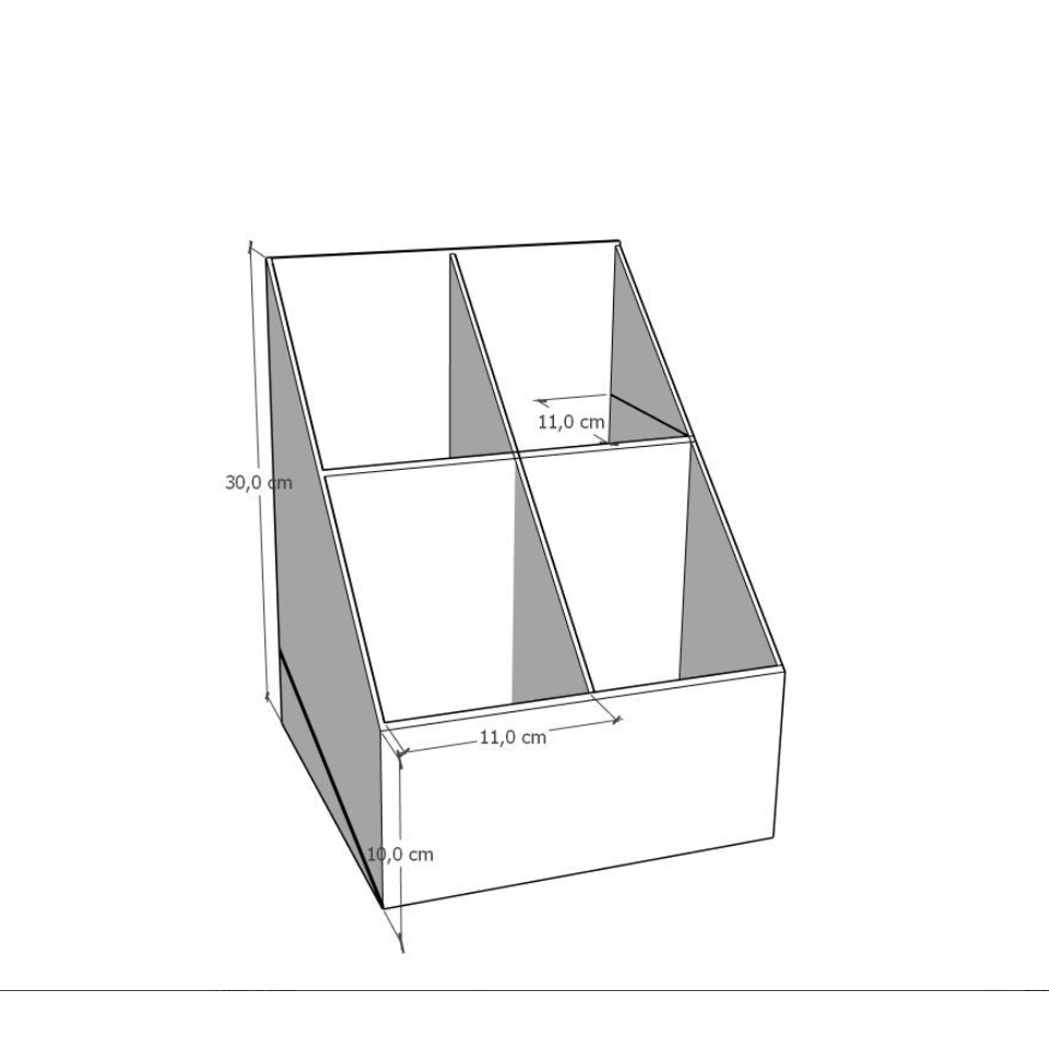 Custom Display Paper Cup | Rak Akrilik Gelas Kopi | Uk 22,9 x 22,9 x 30 cm