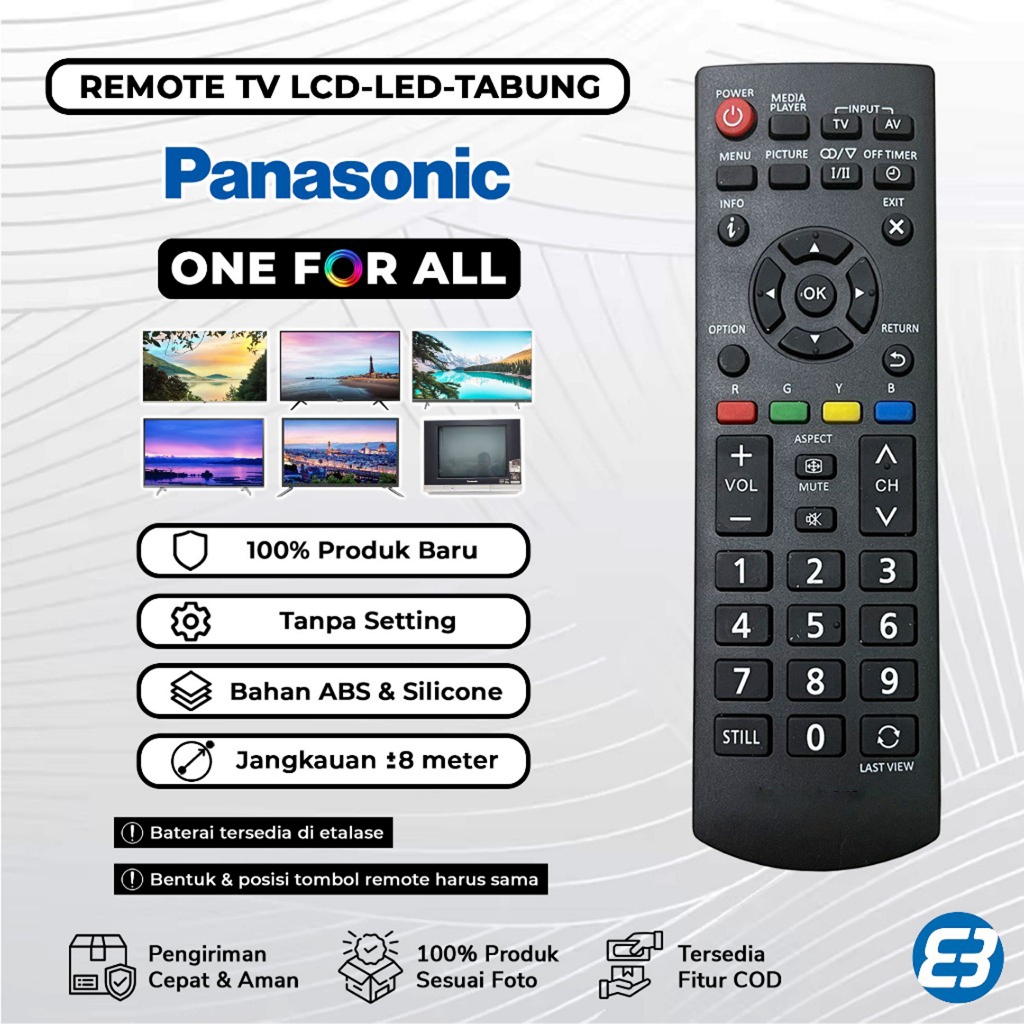 Remote TV LCD LED TABUNG PANASONIC