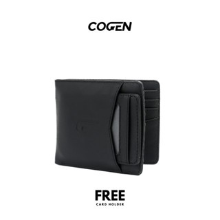 Cogen Dompet Lipat Pria Dompet Cowok Kulit Pendek CG03 - Black