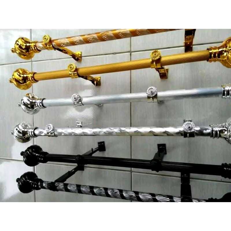 BATANG GORDEN FULL SET MINIMALIS GOLD SILVER BESI HORDENG BULAT TERMURAH