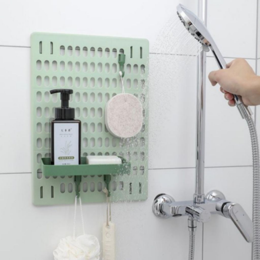 Rak Dapur Tempel Dinding Rak Kamar Mandi Tempel Rak Serbaguna Tempel Dinding