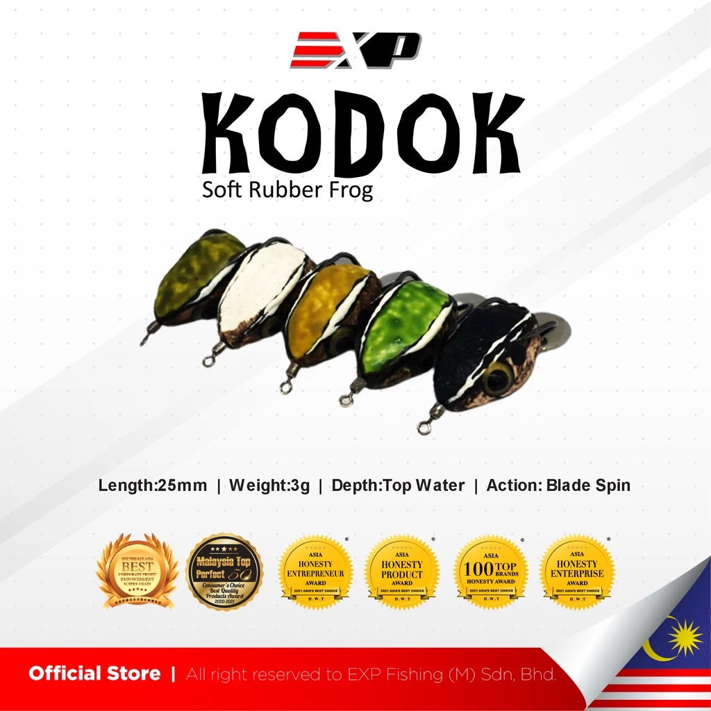 EXP Kodok Soft Frog umpan casting umpan gabus kodok tiruan umpan tiruan karet asli thailand