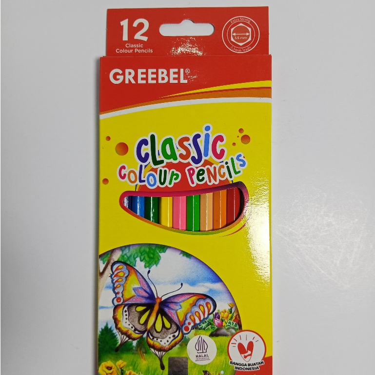 

Pewarna / Pensil Warna Greebel / Pulas Classic 12 Warna Panjang