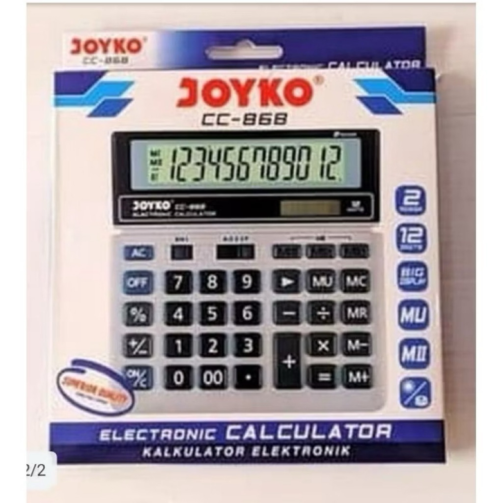 

Kalkulator Joyko Cc 868 (1pcs) 12 digit