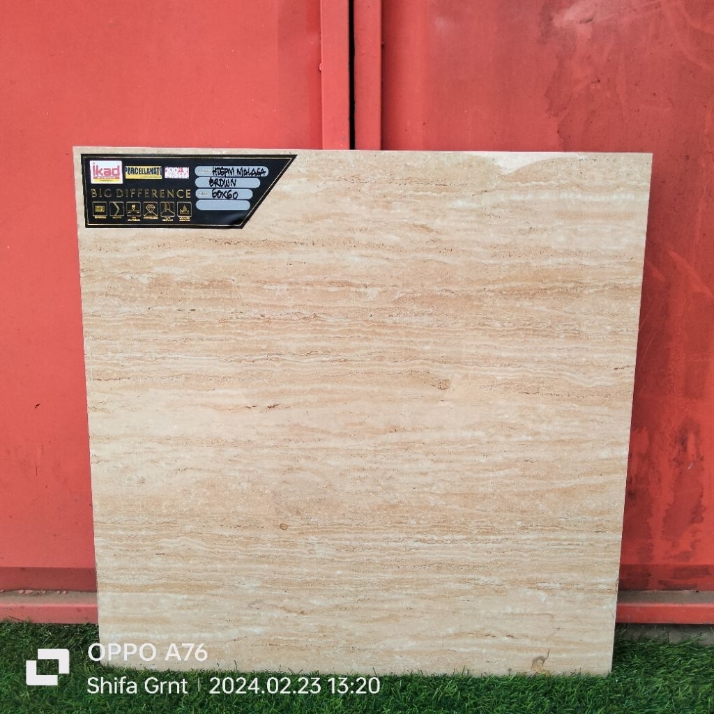 Granit lantai 60x60.Malaga Brown Glossy/Ikad