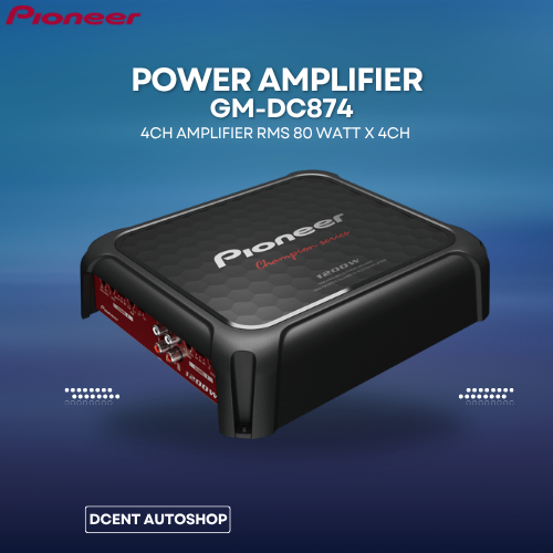 Power Amplifier Mobil - Amplifier Pioneer GM-DC874 - 4 Channel Amplifier RMS 80 Watt - Plug N Play -