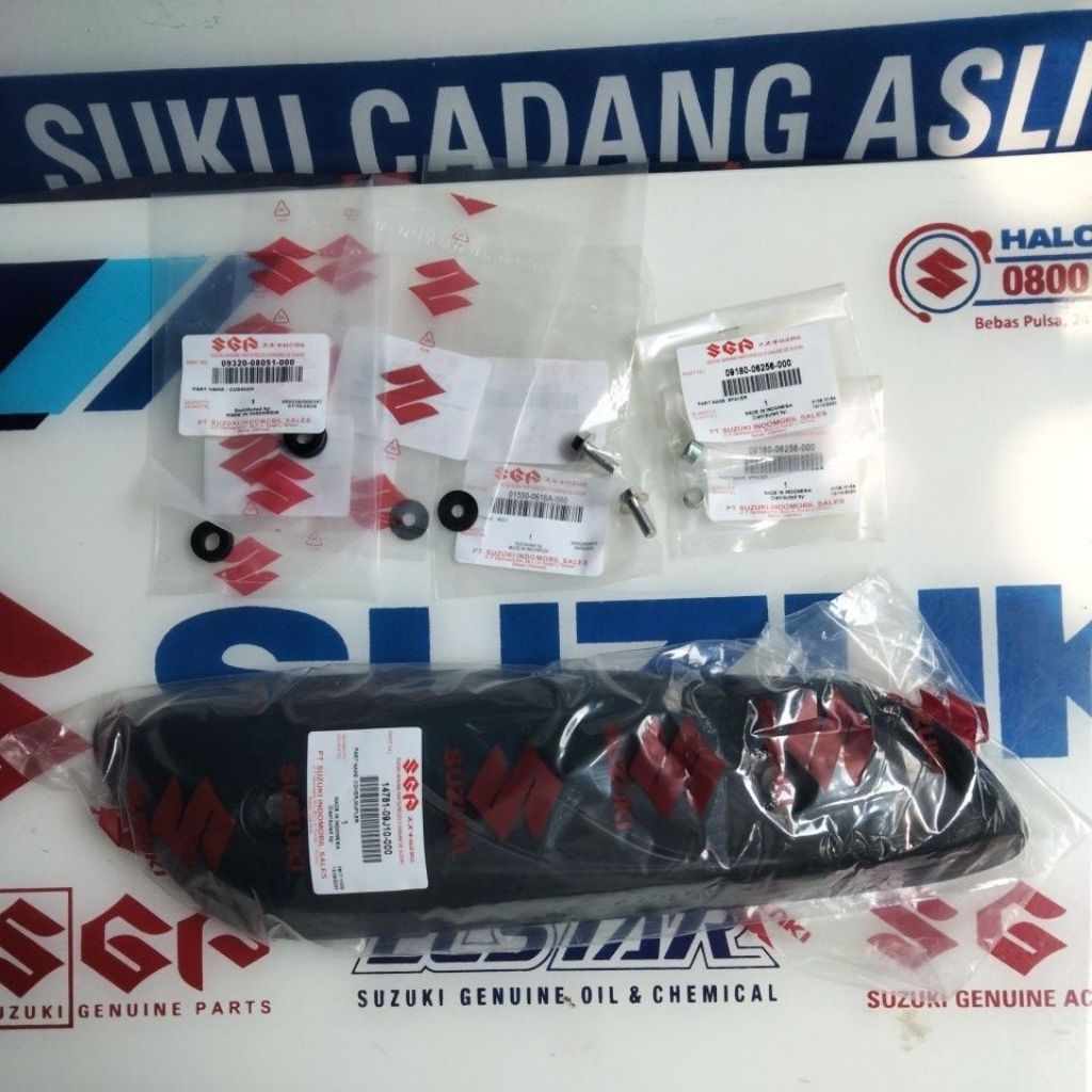 paket cover tutup knalpot Nex fi Nex karbu let's pnp Nex 2 address ORI Suzuki SGP