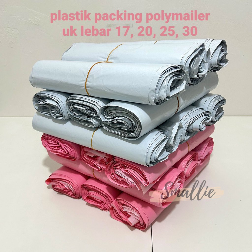 

plastik packing polymailer kantong olshop isi 100 ukuran 17 , 20 , 25 , 30 tebal murah