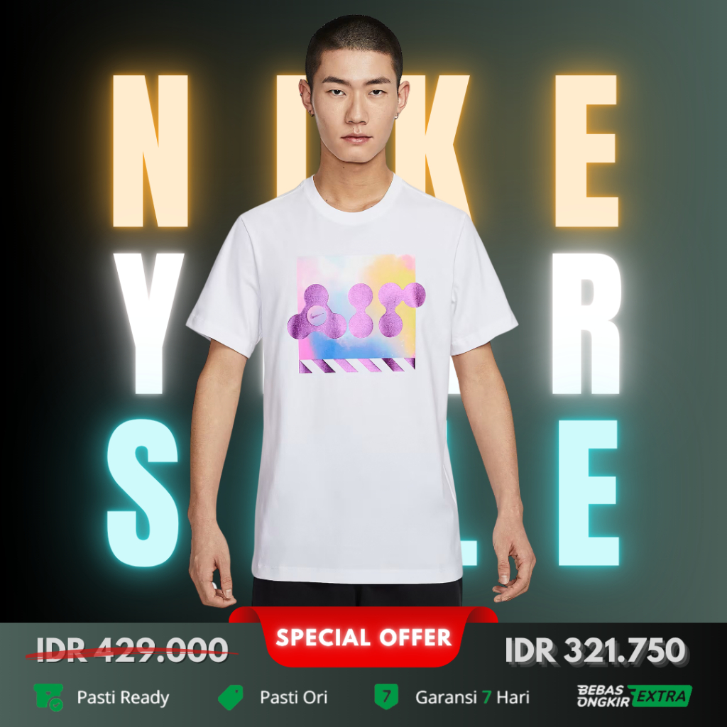 Kaos Nike Original Pria Sportswear T-Shirt - White