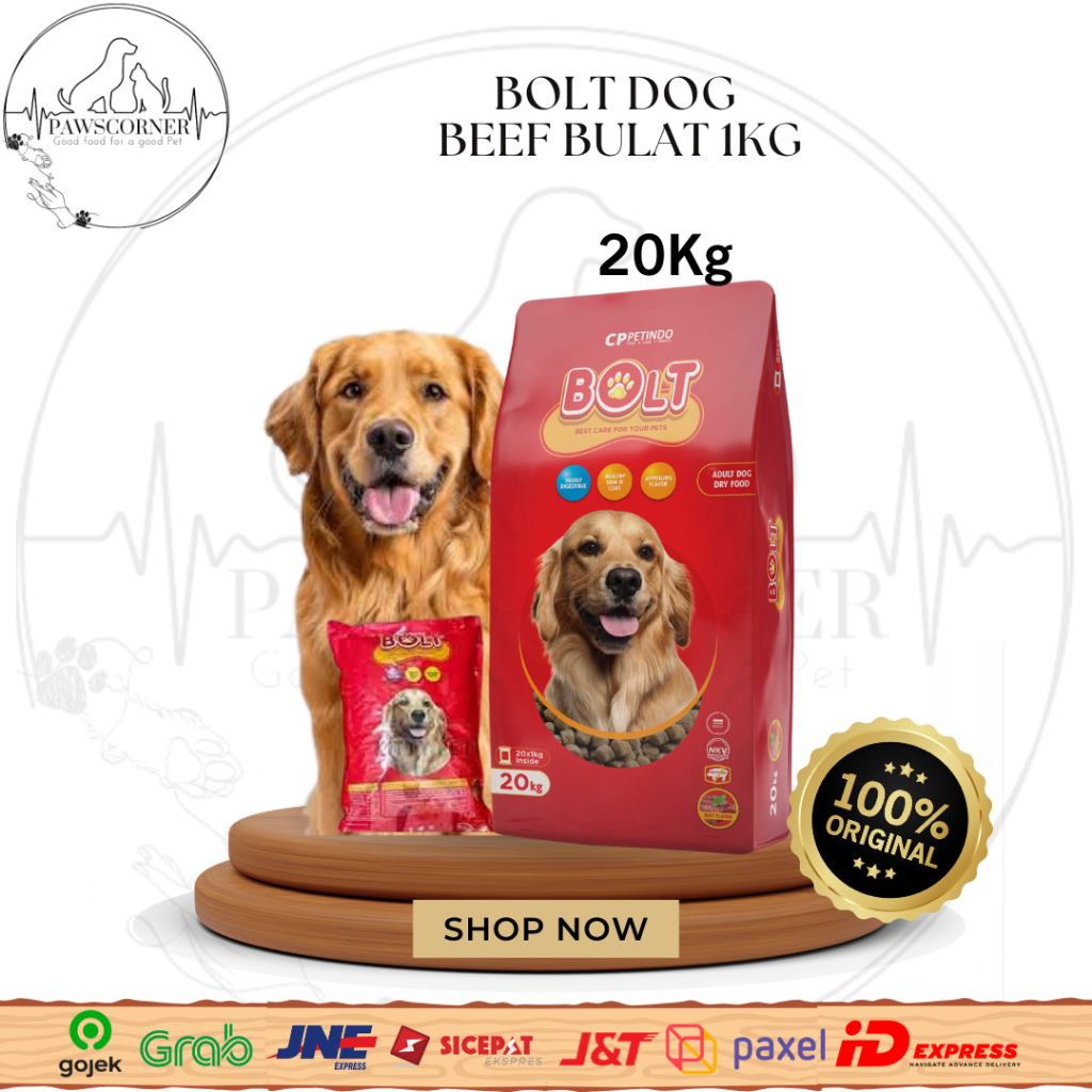 Dog Food - Bolt Dog Beef Bulat 20kg
