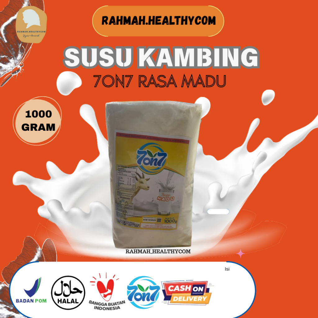 

Susu Kambing 7on7 Rasa Madu 1000gr/500gr/250gr BPOM Seven on Seven