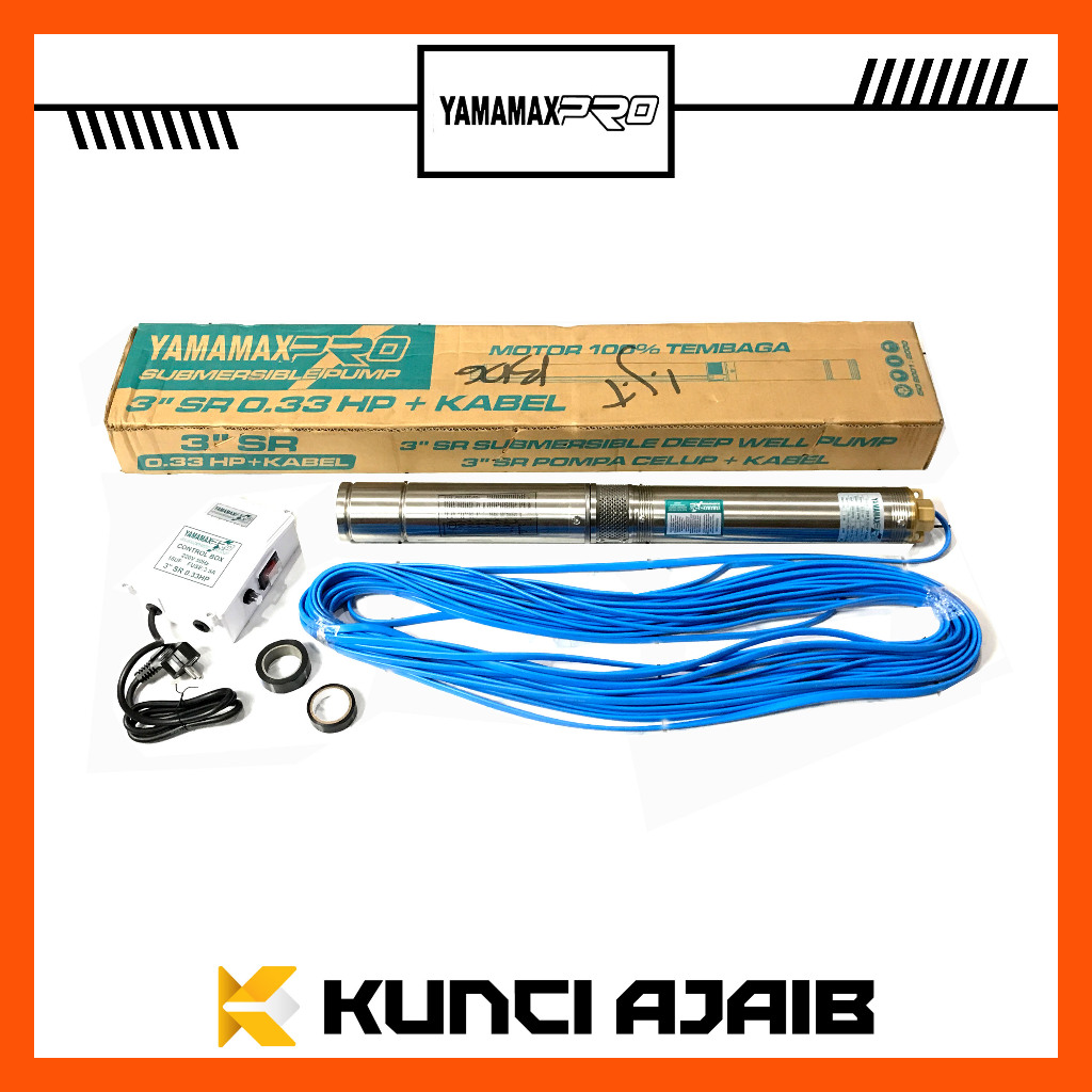 YAMAMAX PRO 3" SR Pompa Satelit 0.33 HP Sible Submersible Sumur Bor