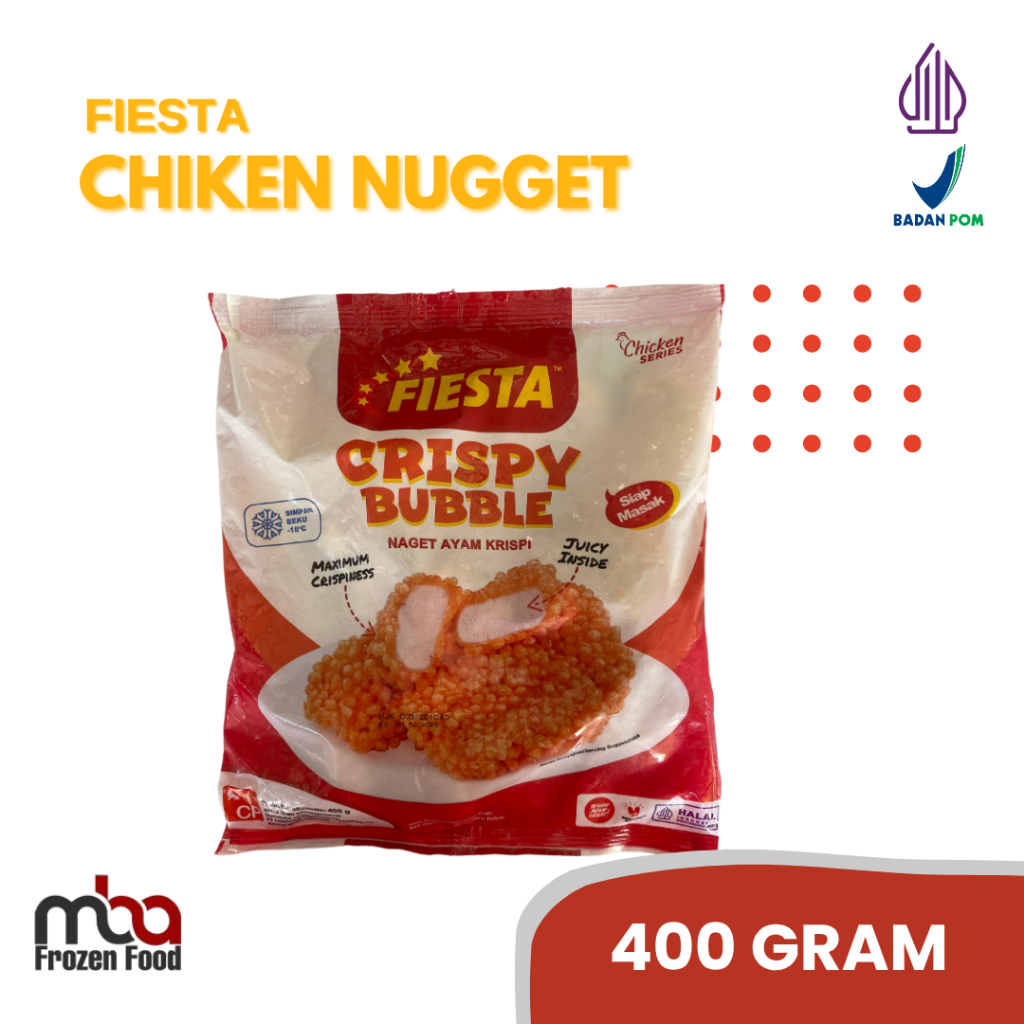 

Fiesta Nugget Crispy Bubble / Naget Ayam Krispy 400 Gr