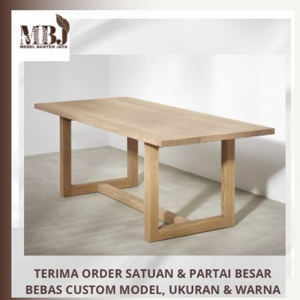 meja makan kayu meja makan minimalis
