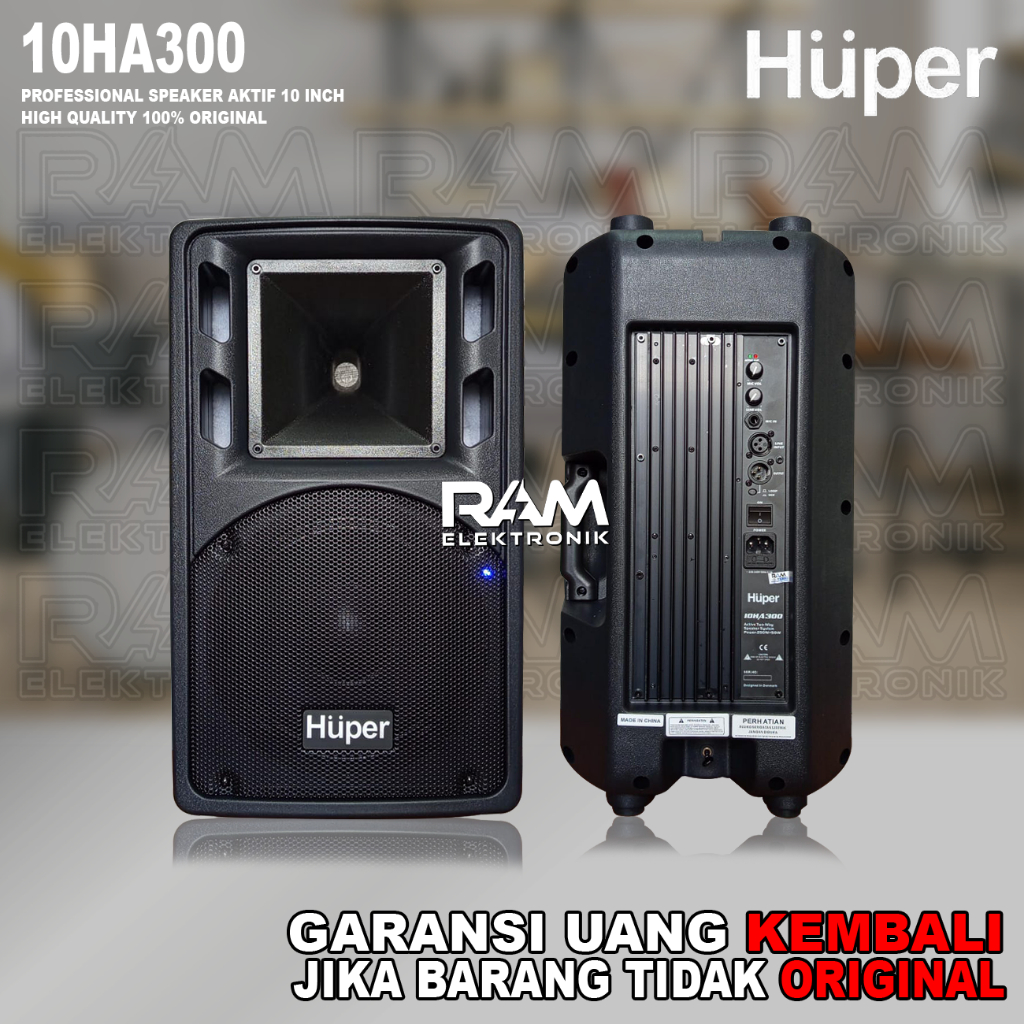 Speaker Aktif 10 Inch HUPER 10HA300 | 10 HA 300 | 10 HA300 Original