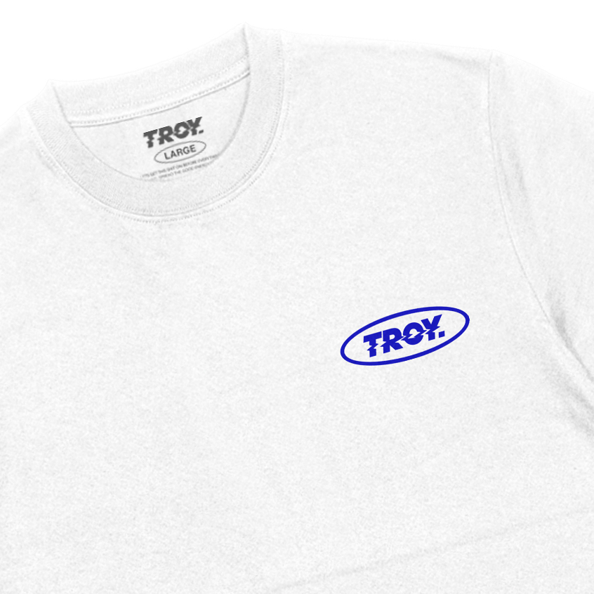 Troy Company Tshirt White Good Life - Kaos Pria Lengan Pendek Putih MT 3148