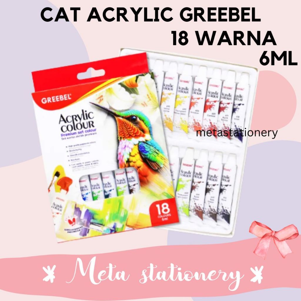 

Acrylic Colour / Cat Lukis Akrilik / Cat Acrylic Greebel 18 Warna