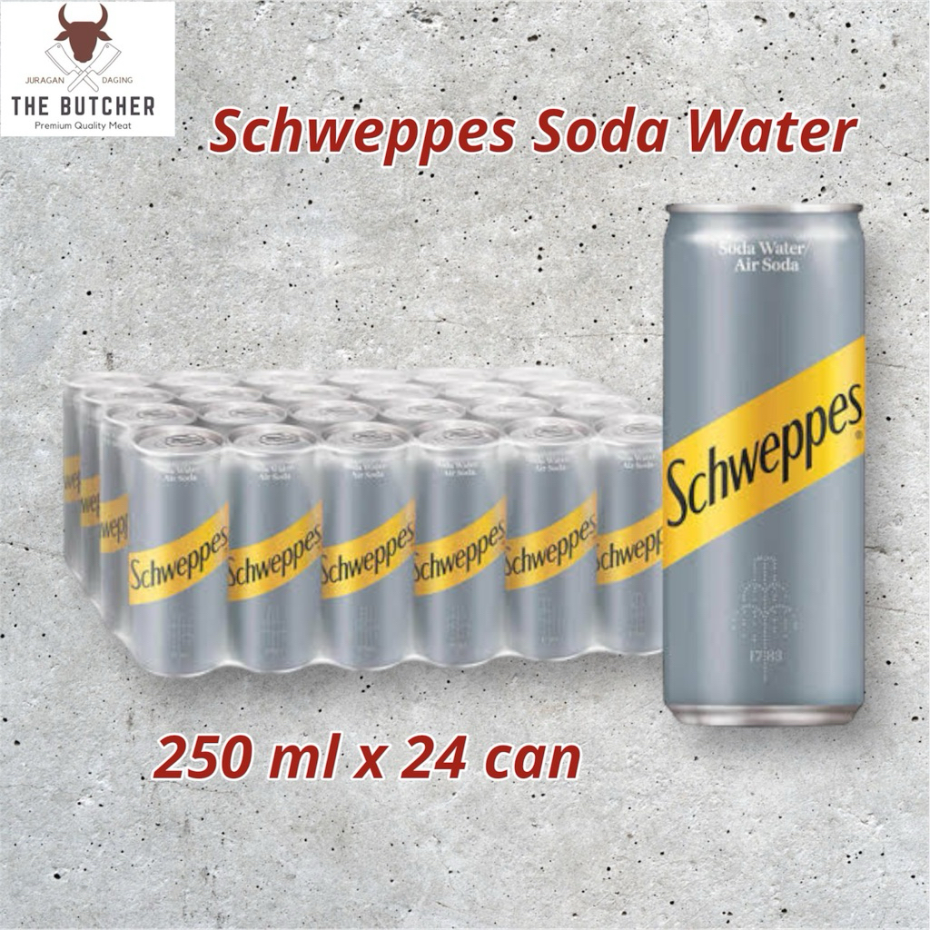 

SCHWEPPES SODA WATER (24’s x 250ml) / Minuman kaleng soda / 1 krat / Tonic