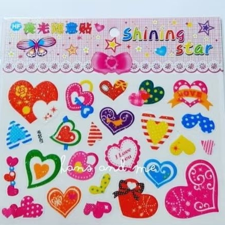 

Sticker Glitter Hati Love