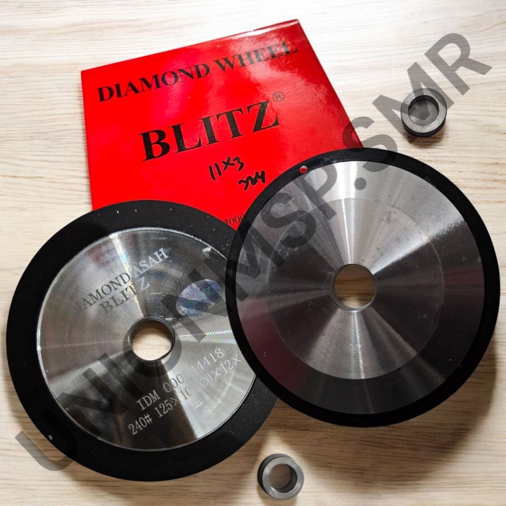 BLITZ 2 Sisi Asahan Ketam Baja Intan Diamond Wheel | Batu Asah Ketam Dua Sisi