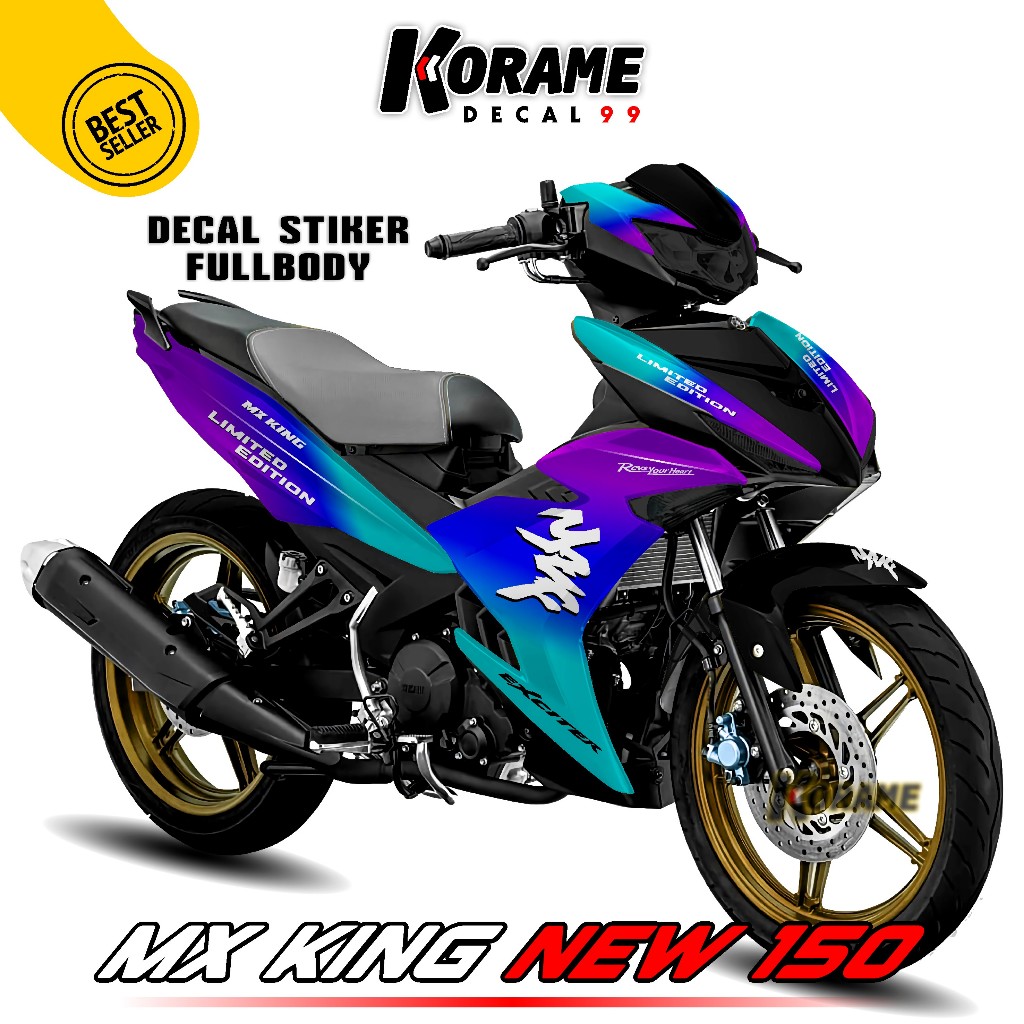(COD) Korame Decal Stiker Motor MX KING NEW 150 // Sticke Variasi Motor Mx KING 150 NEW Bahan Tebal 