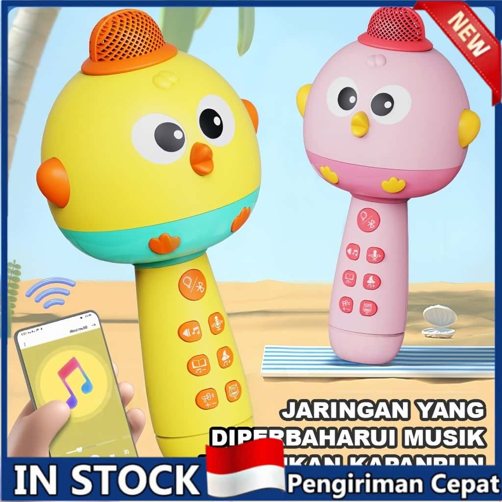 Mikrofon anak-anak Mikrofon multifungsi Bluetooth mikropon cerita pendidikan anak usia dini