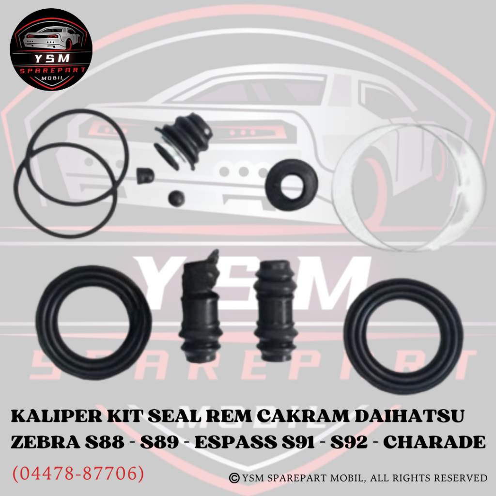 Califer Kit Kaliper Kit Seal Karet Rem Cakram Depan Zebra S88 - S89 - Espass S91 - S92 - Charade