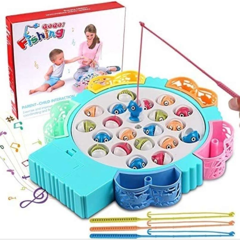 1294 Mainan Edukasi Anak Anak / Mainan Gogo Fishing Pancing Ikan Anak Anak / Mainan Mancing Ikan / M