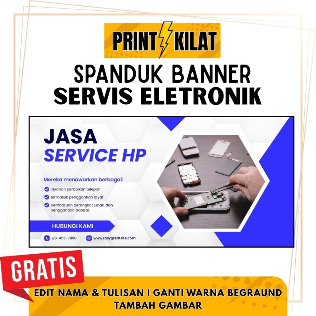 TERMURAH - SPANDUK SERVIS HP | BANNER JASA SERVIS