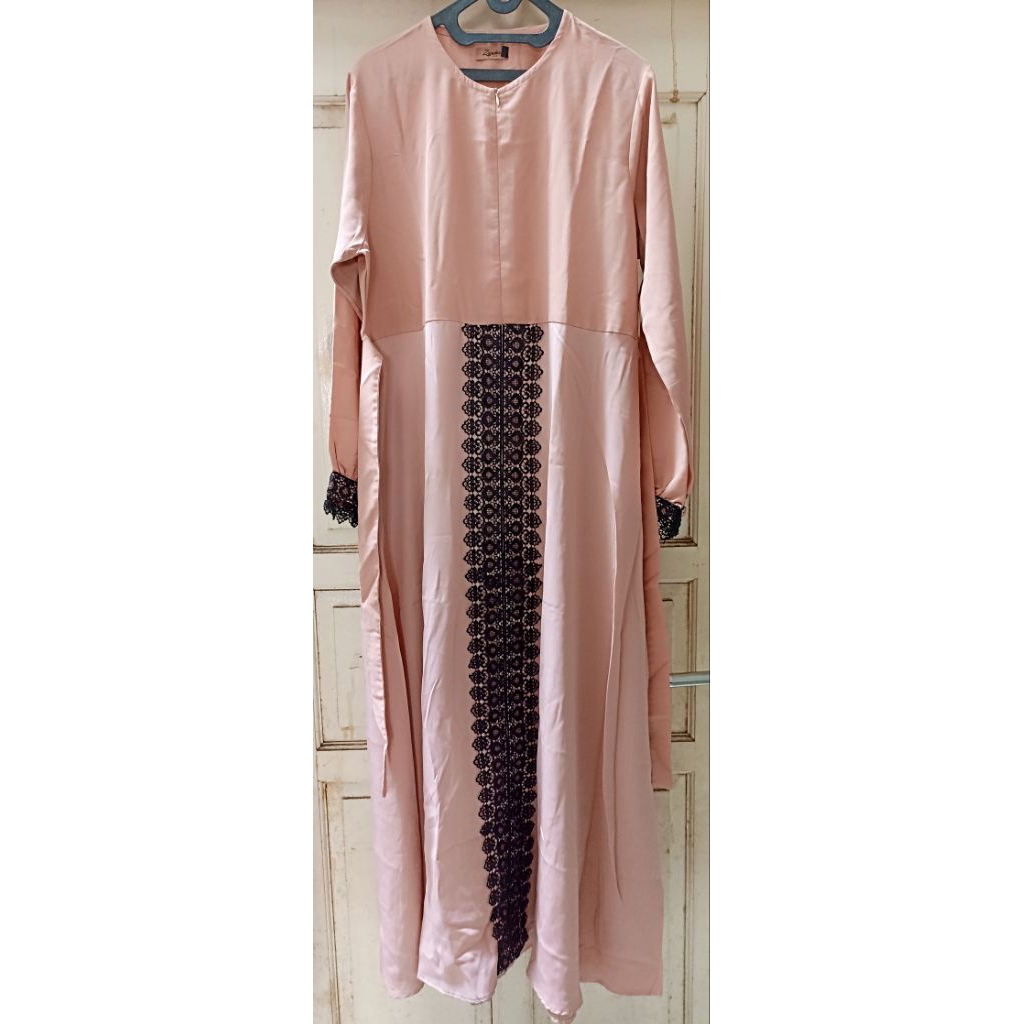 Gamis cantik peach Zanuba preLoved