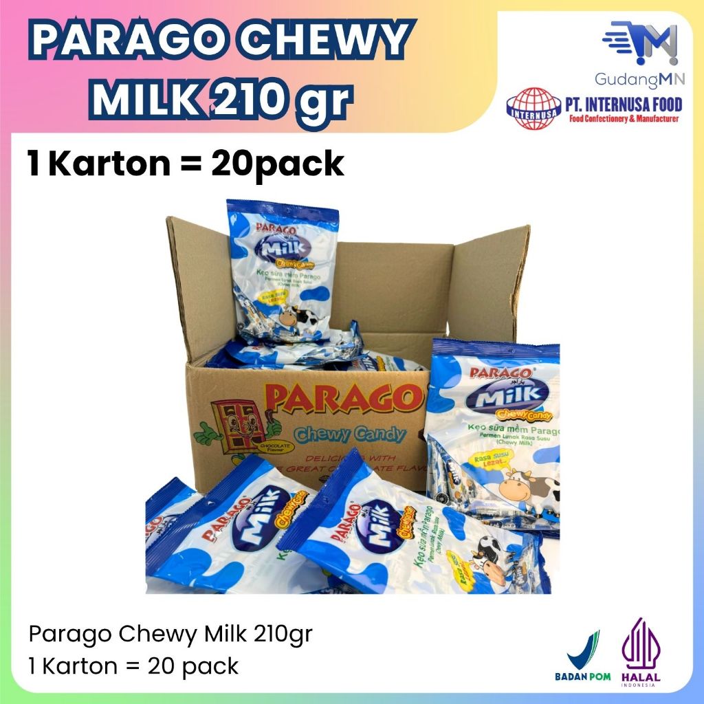 

Permen Parago Milk 210 gr. 1 Karton (20 pack)