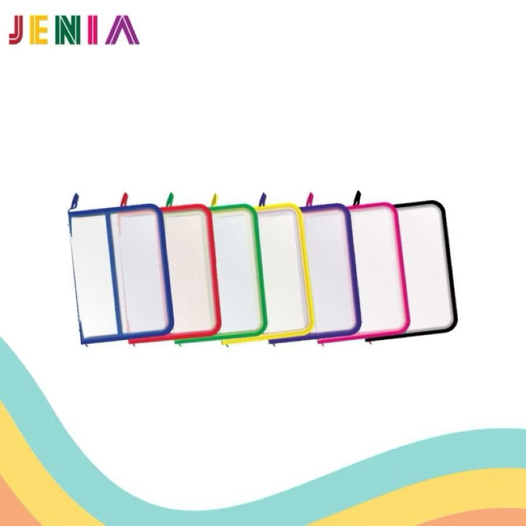 

Map Plastik Resleting Warna / Zipper Bag / Jaring Seleting Kantor & Sekolah