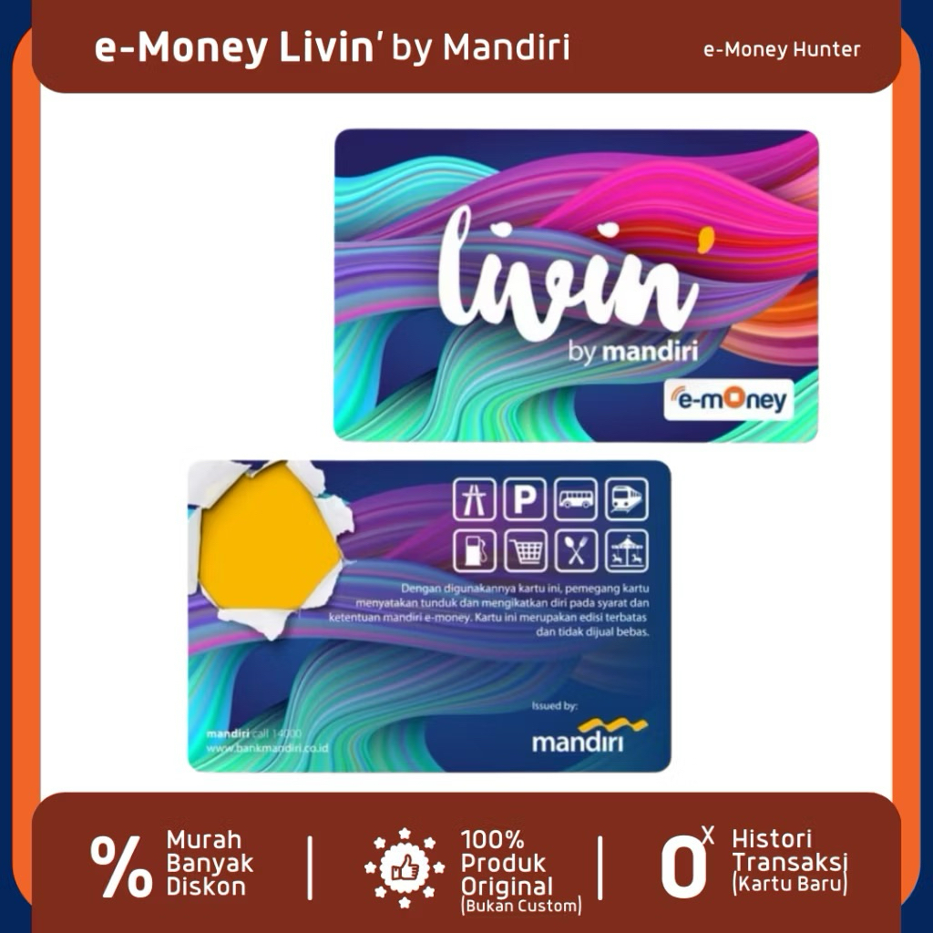 E-Money LIVIN By MANDIRI Original E-Toll